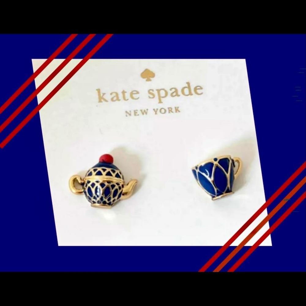 Kate Spade Earrings: Teapot & Mug NEW on CARD